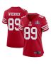 Charlie Woerner 89 San Francisco 49ers Super Bowl LVIII Patch Game Women Jersey – Scarlet