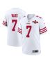 Charvarius Ward 7 San Francisco 49ers NFC Champions Patch Game Men Jersey – White