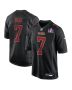 Charvarius Ward 7 San Francisco 49ers Super Bowl LVIII Patch Fashion Game Men Jersey – Carbon Black