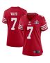 Charvarius Ward 7 San Francisco 49ers Super Bowl LVIII Patch Game Women Jersey – Scarlet