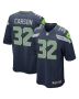 Chris Carson 32 Seattle Seahawks Men Game Jersey – Navy