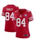 Chris Conley 84 San Francisco 49ers Super Bowl LVIII Patch Game Women Jersey – Scarlet