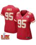 Chris Jones #95 Kansas City Chiefs Super Bowl LIX Women’s Jersey – Red