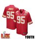 Chris Jones #95 Kansas City Chiefs Super Bowl LIX YOUTH Jersey – Red