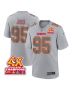 Chris Jones 95 Kansas City Chiefs Super Bowl LVIII Champions 4X Atmosphere Fashion Game Men Jersey – Gray