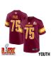 Chris Paul #75 Washington Commanders Super Bowl LIX Youth Jersey – Burgundy