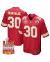 Chris Roland-Wallace 30 Kansas City Chiefs Super Bowl LIX Champions Patch Game Men Jersey – Red
