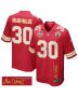 Chris Roland-Wallace 30 Kansas City Chiefs Super Bowl LIX Champions Patch ‘New Orleans – A Symphony of Sport’ EMBROIDERED Game Men Jersey – Red