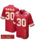 Chris Roland-Wallace 30 Kansas City Chiefs Super Bowl LIX Champions Patch ‘New Orleans – Where Legends Are Made’ EMBROIDERED Game Men Jersey – Red