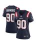 Christian Barmore 90 New England Patriots Women Game Jersey – Navy