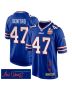 Christian Benford 47 Buffalo Bills Super Bowl LIX Champions Patch ‘New Orleans – A Symphony of Sport’ EMBROIDERED Game Men Jersey – Royal