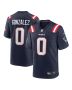 Christian Gonzalez 0 New England Patriots Team Game Men Jersey – Navy