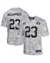 Christian McCaffrey 23 San Francisco 49ers 2024 Salute to Service Game YOUTH Jersey – Arctic Camo
