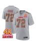 Chukwuebuka Godrick 72 Kansas City Chiefs Super Bowl LVIII Champions 4X Atmosphere Fashion Game Men Jersey – Gray