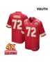 Chukwuebuka Godrick 72 Kansas City Chiefs Super Bowl LVIII Champions 4X Game YOUTH Jersey – Red