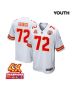 Chukwuebuka Godrick 72 Kansas City Chiefs Super Bowl LVIII Champions 4X Game YOUTH Jersey – White