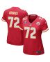 Chukwuebuka Godrick 72 Kansas City Chiefs Super Bowl LVIII Patch Game Women Jersey – Red