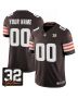 Cleveland Browns Jim Brown Memorial Patch Game Men Custom Jersey – Brown