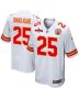 Clyde Edwards-Helaire 25 Kansas City Chiefs AFC Champions Patch Game Men Jersey – White