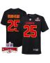 Clyde Edwards-Helaire 25 Kansas City Chiefs Super Bowl LVIII Champions 4 Stars Patch Fashion Game YOUTH Jersey – Carbon Black