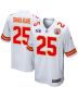 Clyde Edwards-Helaire 25 Kansas City Chiefs Super Bowl LVIII Patch Game Men Jersey – White