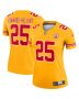 Clyde Edwards-Helaire 25 Kansas City Chiefs Women Inverted Legend Jersey – Gold
