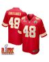 Cole Christiansen #48 Kansas City Chiefs Super Bowl LIX Jersey – Men’s – Red