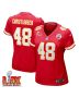 Cole Christiansen #48 Kansas City Chiefs Super Bowl LIX Women’s Jersey – Red