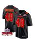 Cole Christiansen 48 Kansas City Chiefs Super Bowl LVIII Champions 4 Stars Patch Fashion Game Men Jersey – Carbon Black