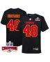 Cole Christiansen 48 Kansas City Chiefs Super Bowl LVIII Champions 4 Stars Patch Fashion Game YOUTH Jersey – Carbon Black