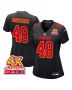 Cole Christiansen 48 Kansas City Chiefs Super Bowl LVIII Champions 4X Fashion Game Women Jersey – Carbon Black