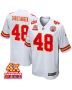 Cole Christiansen 48 Kansas City Chiefs Super Bowl LVIII Champions 4X Game Men Jersey – White