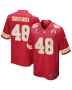 Cole Christiansen 48 Kansas City Chiefs Super Bowl LVIII Patch Game Men Jersey – Red