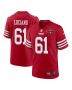 Corey Luciano 61 San Francisco 49ers NFC Champions Patch Game Men Jersey – Scarlet