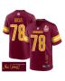 Cornelius Lucas 78 Washington Commanders Super Bowl LIX Champions Patch ‘New Orleans – The Ultimate Showdown’ EMBROIDERED Game Men Jersey – Burgundy