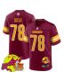 Cornelius Lucas 78 Washington Commanders Super Bowl LIX New Orleans Patch Game Men Jersey – Burgundy