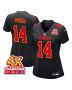 Cornell Powell 14 Kansas City Chiefs Super Bowl LVIII Champions 4X Fashion Game Women Jersey – Carbon Black