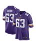 Coy Cronk 63 Minnesota Vikings Team Game Men Jersey – Purple