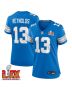 Craig Reynolds #13 Detroit Lions Super Bowl LIX Women’s Jersey – Blue
