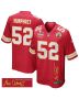 Creed Humphrey 52 Kansas City Chiefs Super Bowl LIX Champions Patch ‘New Orleans – A Symphony of Sport’ EMBROIDERED Game Men Jersey – Red