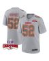 Creed Humphrey 52 Kansas City Chiefs Super Bowl LVIII Champions 4 Stars Patch Atmosphere Fashion Game Men Jersey – Gray