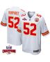 Creed Humphrey 52 Kansas City Chiefs Super Bowl LVIII Champions 4 Stars Patch Game Men Jersey – White