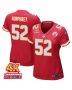 Creed Humphrey 52 Kansas City Chiefs Super Bowl LVIII Champions 4X Game Women Jersey – Red