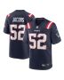 Curtis Jacobs 52 New England Patriots Team Game Men Jersey – Navy