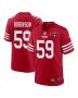 Curtis Robinson 59 San Francisco 49ers NFC Champions Patch Game Men Jersey – Scarlet