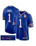 Curtis Samuel 1 Buffalo Bills Super Bowl LIX Champions Patch ‘New Orleans – A Symphony of Sport’ EMBROIDERED Game Men Jersey – Royal