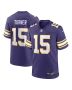Dallas Turner 15 Minnesota Vikings Alternate Game Men Jersey – Purple