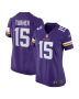 Dallas Turner 15 Minnesota Vikings Women’s Game Jersey – Purple