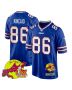 Dalton Kincaid 86 Buffalo Bills Super Bowl LIX New Orleans Patch Game Men Jersey – Royal