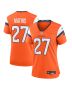 Damarri Mathis 27 Denver Broncos Team Game Women Jersey – Orange